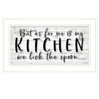 We lick the Spoon 1 White Framed Print Kitchen Wall Art HomeRoots