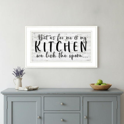 We lick the Spoon 1 White Framed Print Kitchen Wall Art HomeRoots
