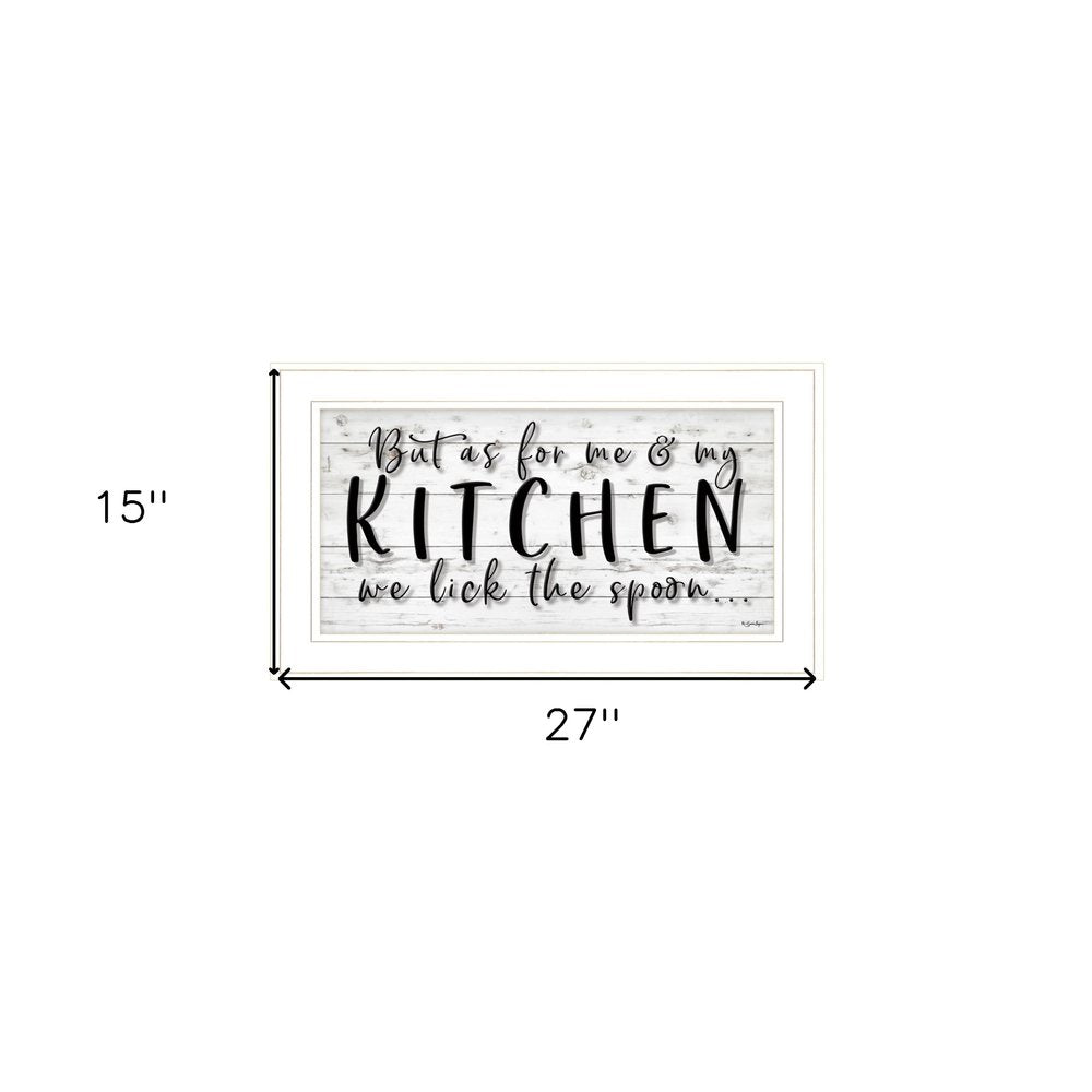 We lick the Spoon 1 White Framed Print Kitchen Wall Art HomeRoots