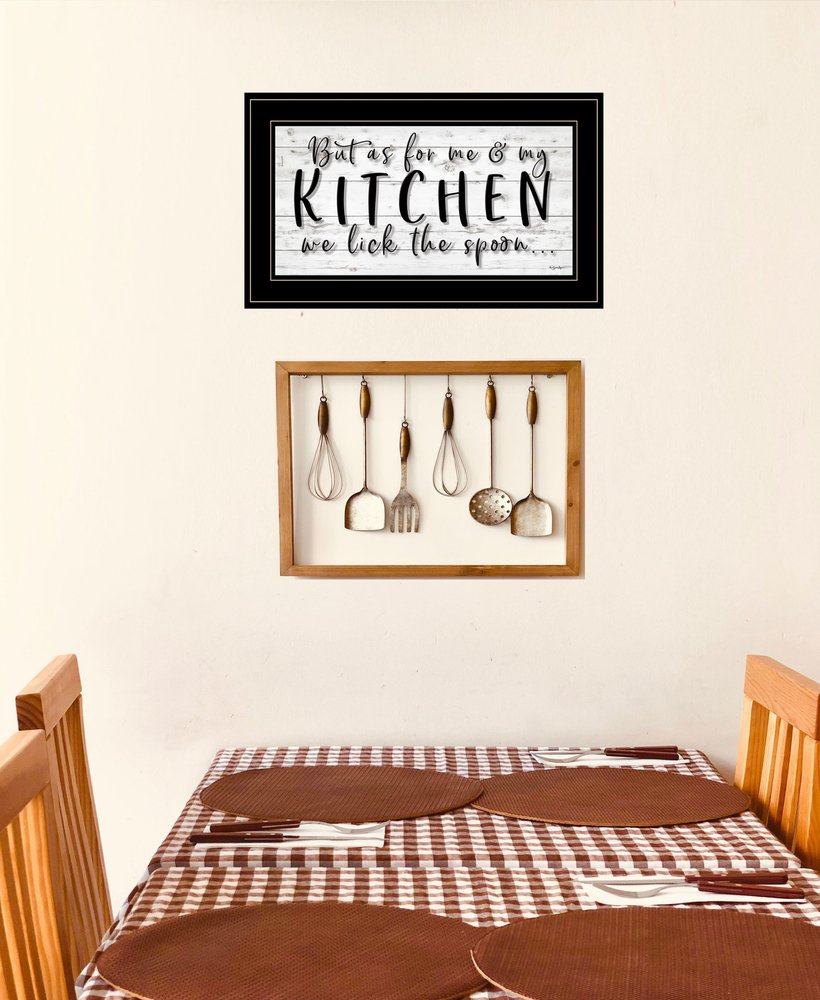 We lick the Spoon 2 Black Framed Print Kitchen Wall Art HomeRoots