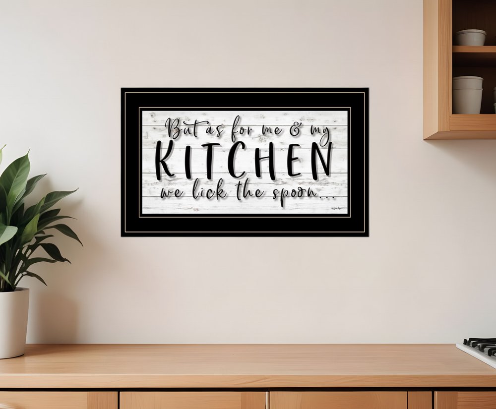 We lick the Spoon 2 Black Framed Print Kitchen Wall Art HomeRoots