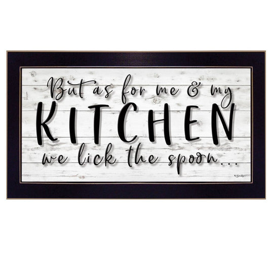 We lick the Spoon 3 Black Framed Print Kitchen Wall Art HomeRoots