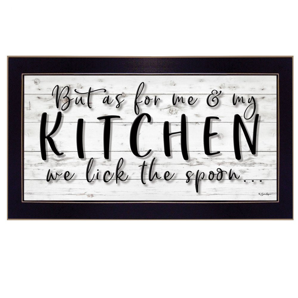 We lick the Spoon 3 Black Framed Print Kitchen Wall Art HomeRoots