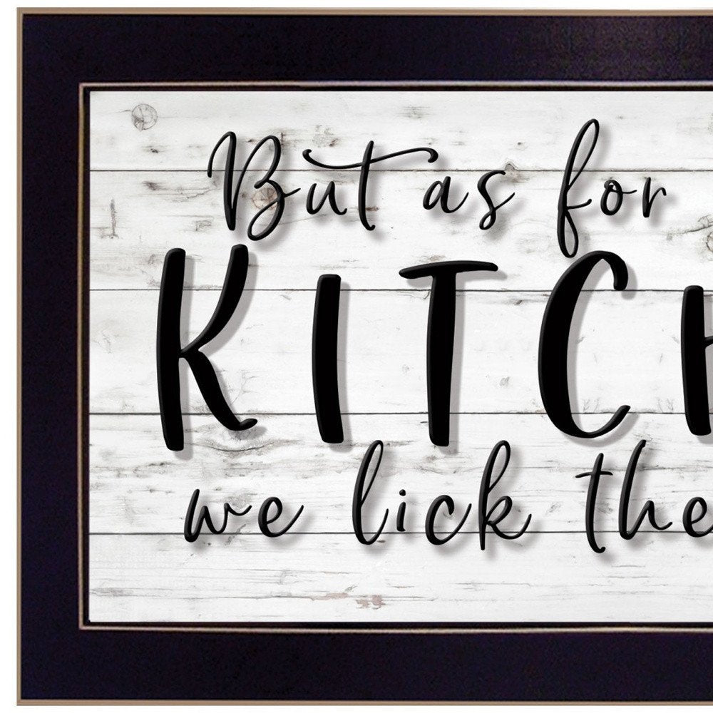 We lick the Spoon 3 Black Framed Print Kitchen Wall Art HomeRoots