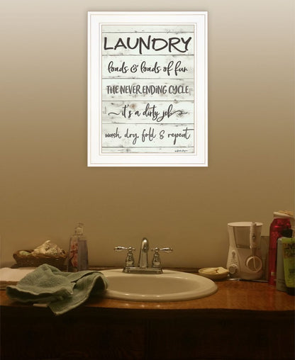 Laundry 1 White Framed Print Bathroom Wall Art HomeRoots