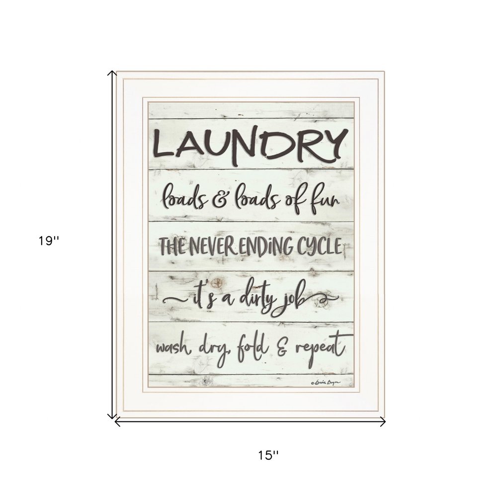 Laundry 1 White Framed Print Bathroom Wall Art HomeRoots
