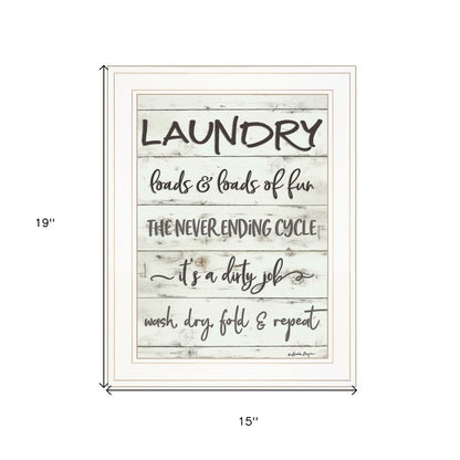 Laundry 1 White Framed Print Bathroom Wall Art HomeRoots