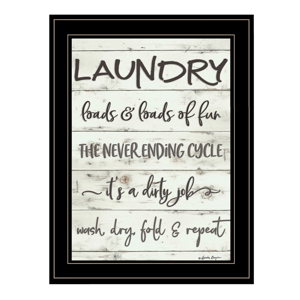 Laundry 2 Black Framed Print Bathroom Wall Art HomeRoots