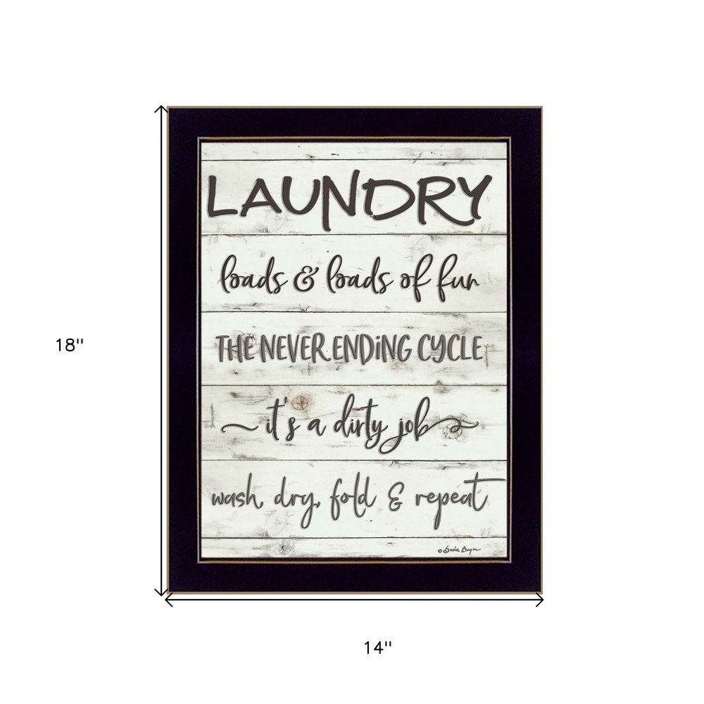 Laundry 3 Black Framed Print Bathroom Wall Art HomeRoots