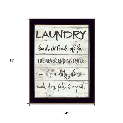 Laundry 3 Black Framed Print Bathroom Wall Art HomeRoots