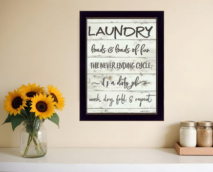 Laundry 3 Black Framed Print Bathroom Wall Art HomeRoots