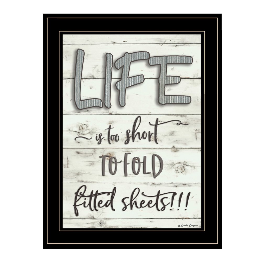 Life is too Short 2 Black Framed Print Wall Art HomeRoots