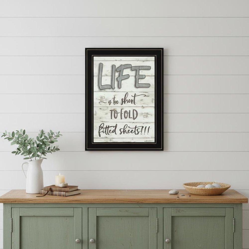 Life is too Short 2 Black Framed Print Wall Art HomeRoots