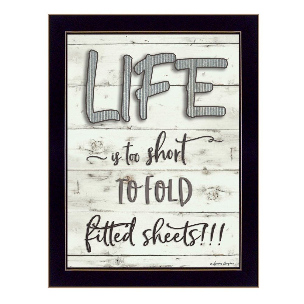 Life is too Short 3 Black Framed Print Wall Art HomeRoots