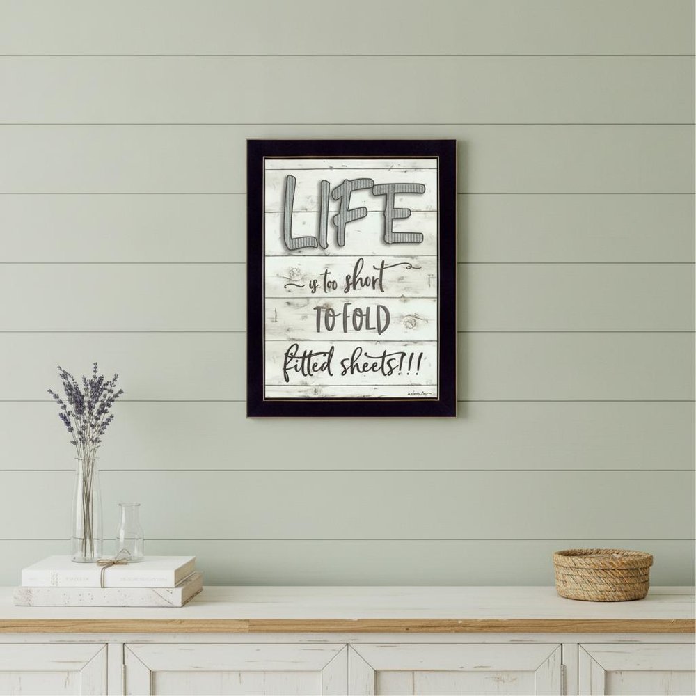 Life is too Short 3 Black Framed Print Wall Art HomeRoots