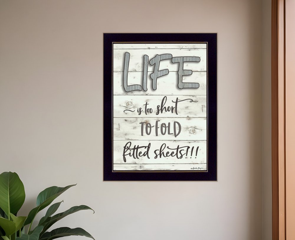 Life is too Short 3 Black Framed Print Wall Art HomeRoots
