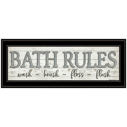 Bath Rules 2 Black Framed Print Bathroom Wall Art HomeRoots