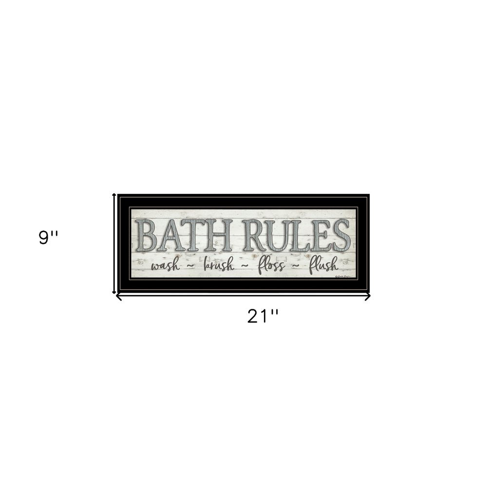 Bath Rules 2 Black Framed Print Bathroom Wall Art HomeRoots