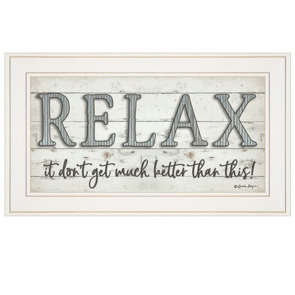 Relax 3 White Framed Print Bathroom Wall Art HomeRoots
