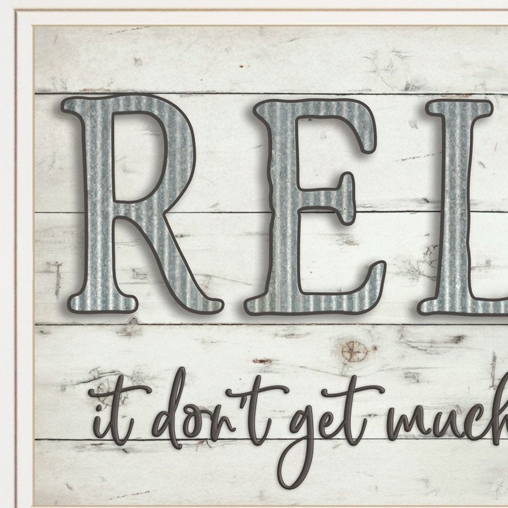 Relax 3 White Framed Print Bathroom Wall Art HomeRoots