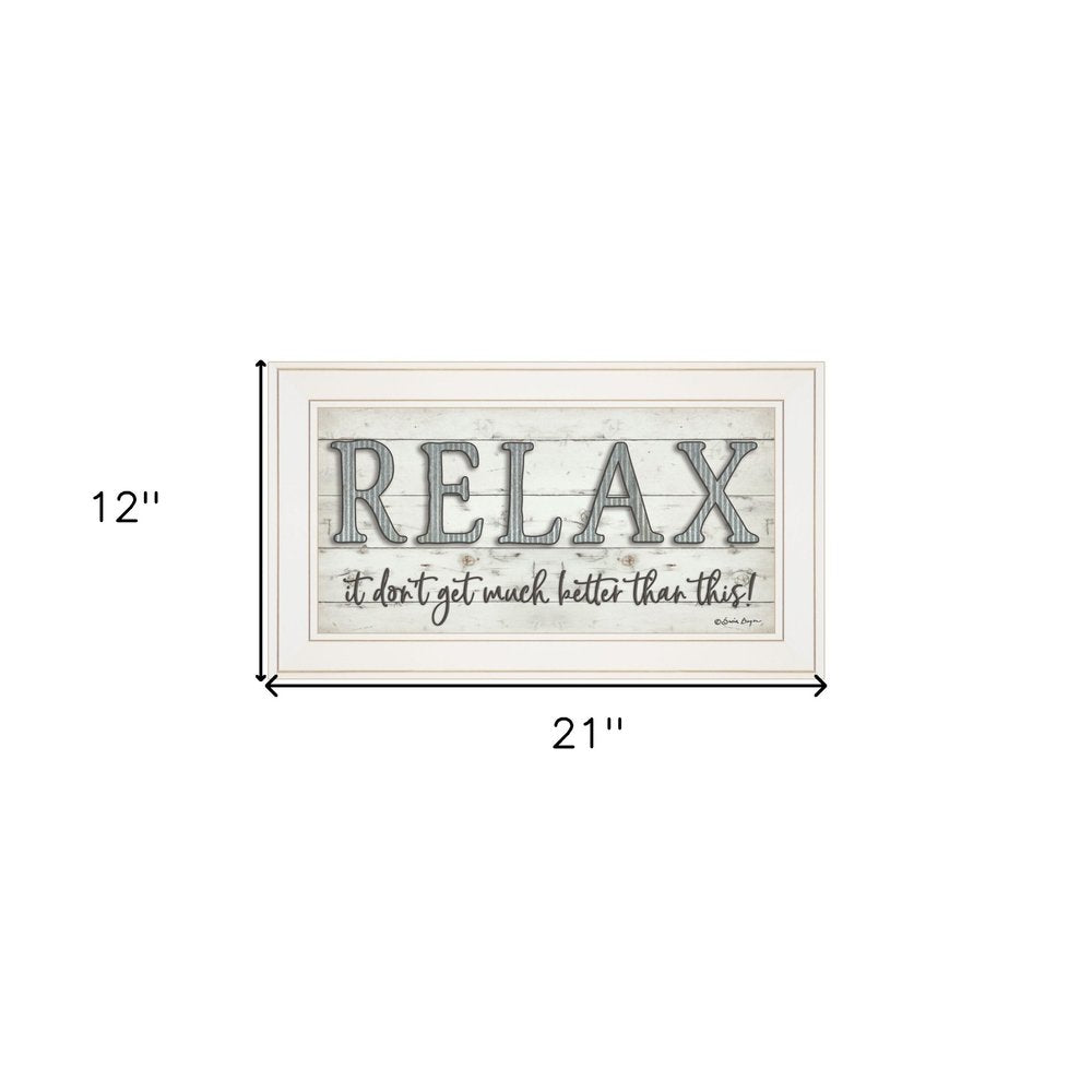 Relax 3 White Framed Print Bathroom Wall Art HomeRoots
