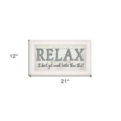 Relax 3 White Framed Print Bathroom Wall Art HomeRoots