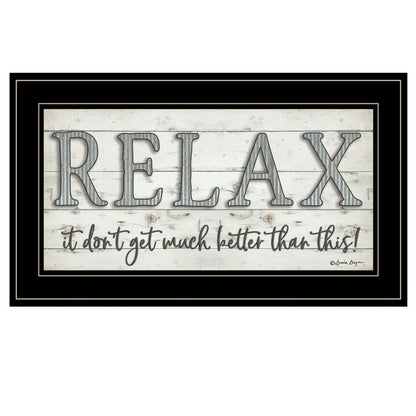 Relax 4 Black Framed Print Bathroom Wall Art HomeRoots