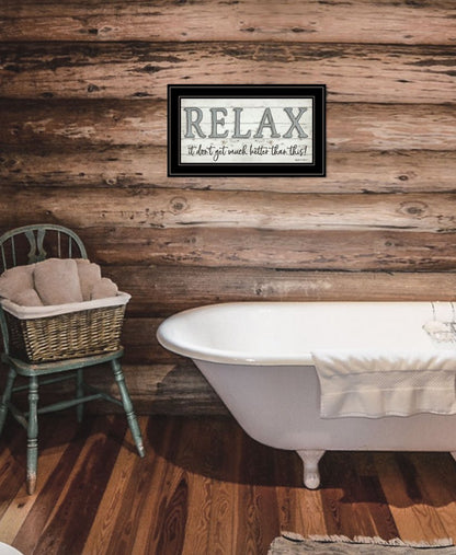 Relax 4 Black Framed Print Bathroom Wall Art HomeRoots