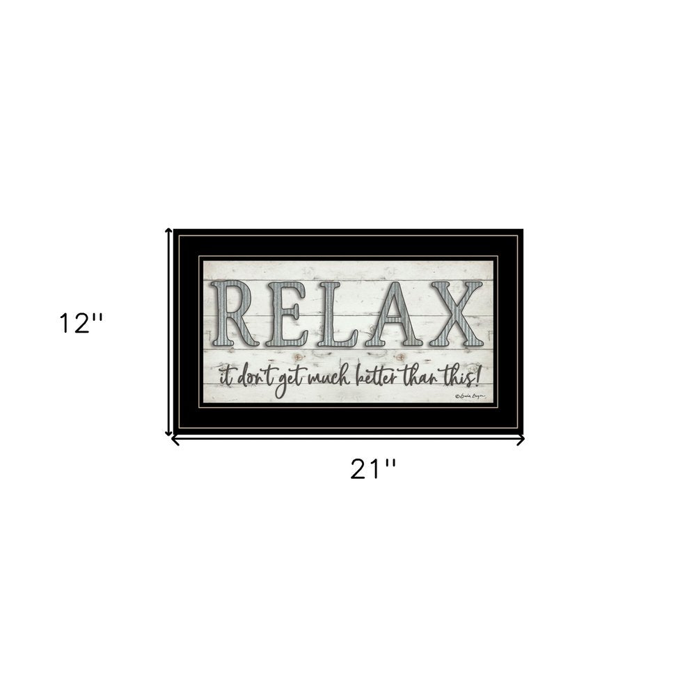 Relax 4 Black Framed Print Bathroom Wall Art HomeRoots