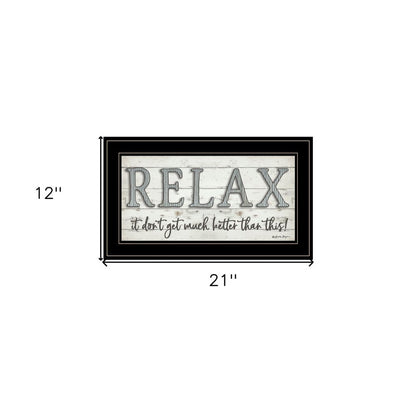 Relax 4 Black Framed Print Bathroom Wall Art HomeRoots
