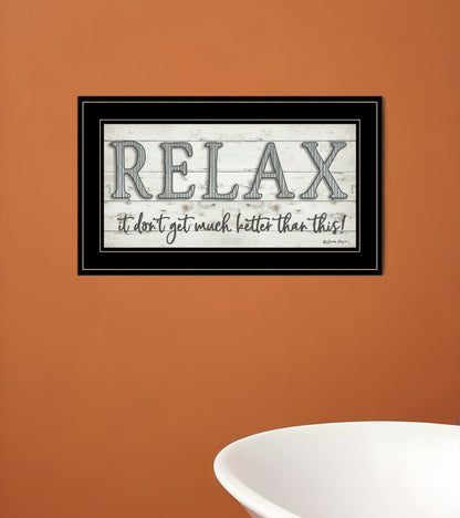 Relax 4 Black Framed Print Bathroom Wall Art HomeRoots