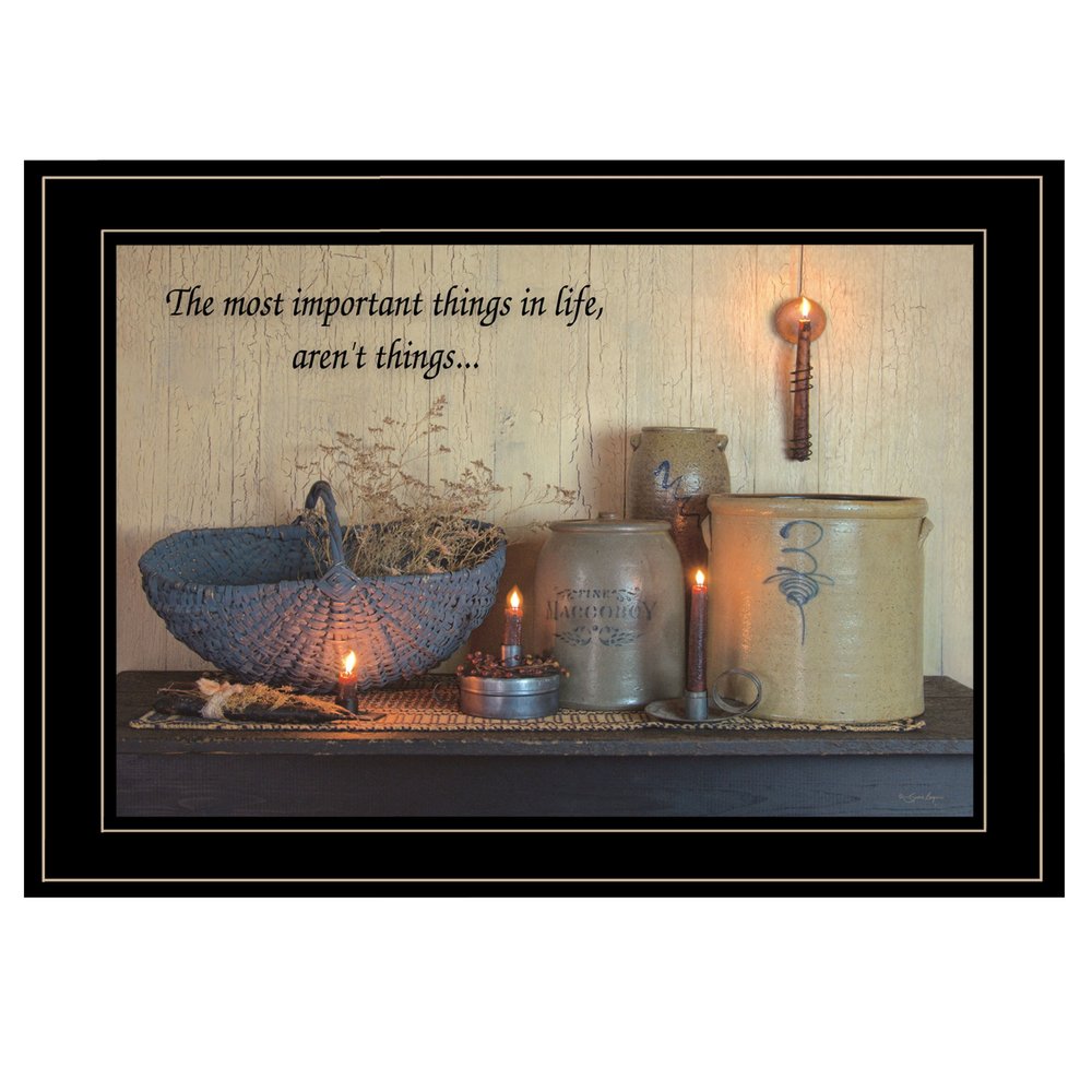 The Most Important Things Black Framed Print Wall Art HomeRoots