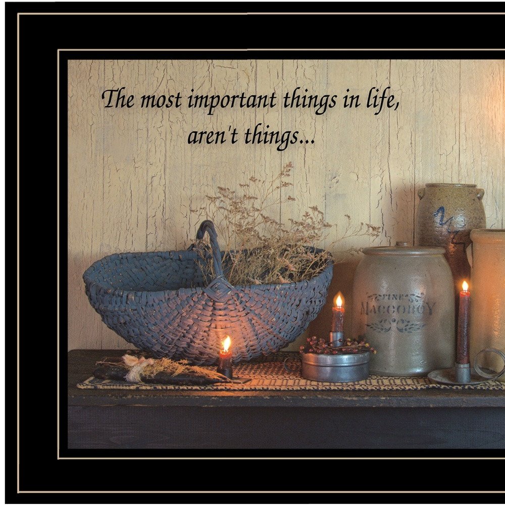 The Most Important Things Black Framed Print Wall Art HomeRoots