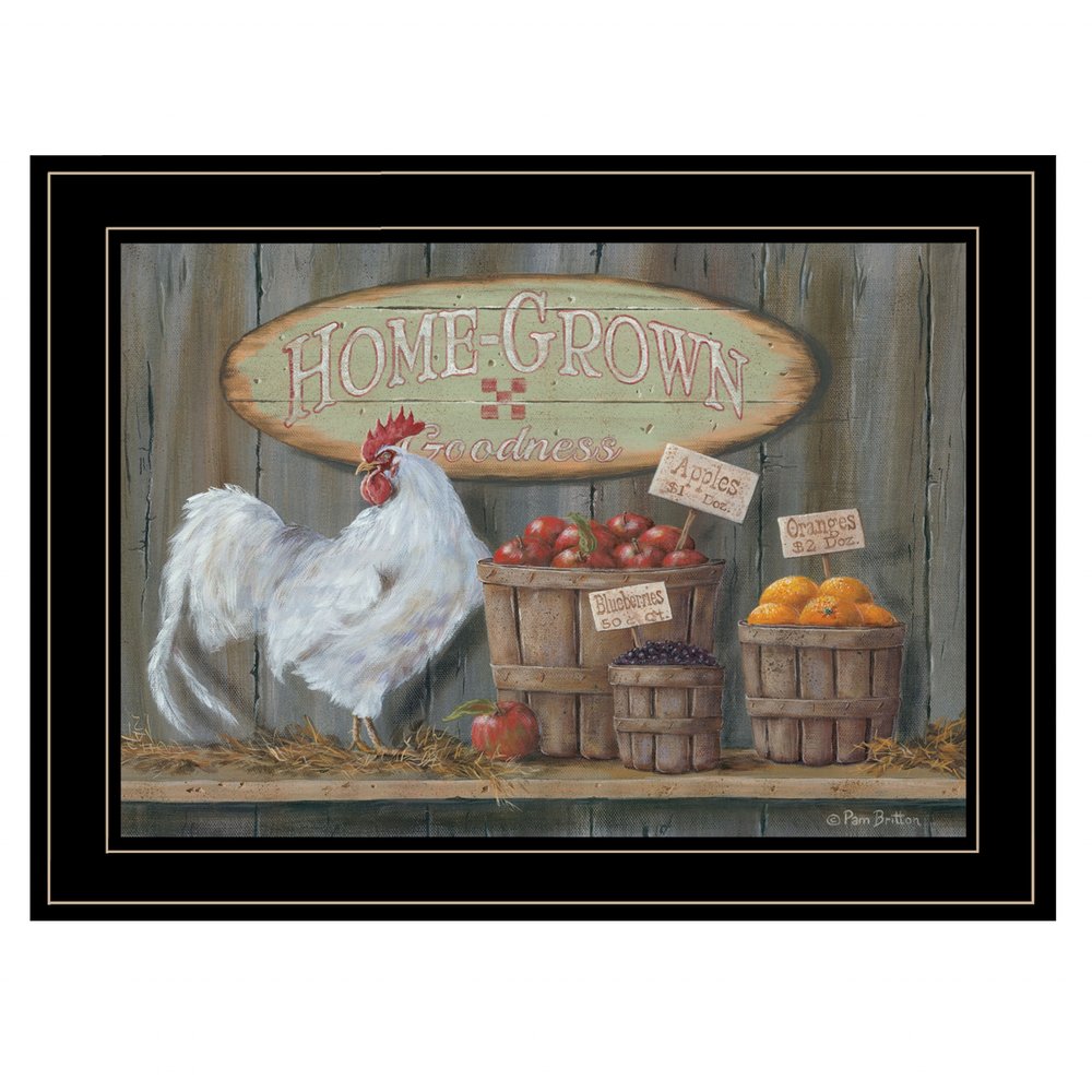 Home Grown 3 Black Framed Print Wall Art HomeRoots