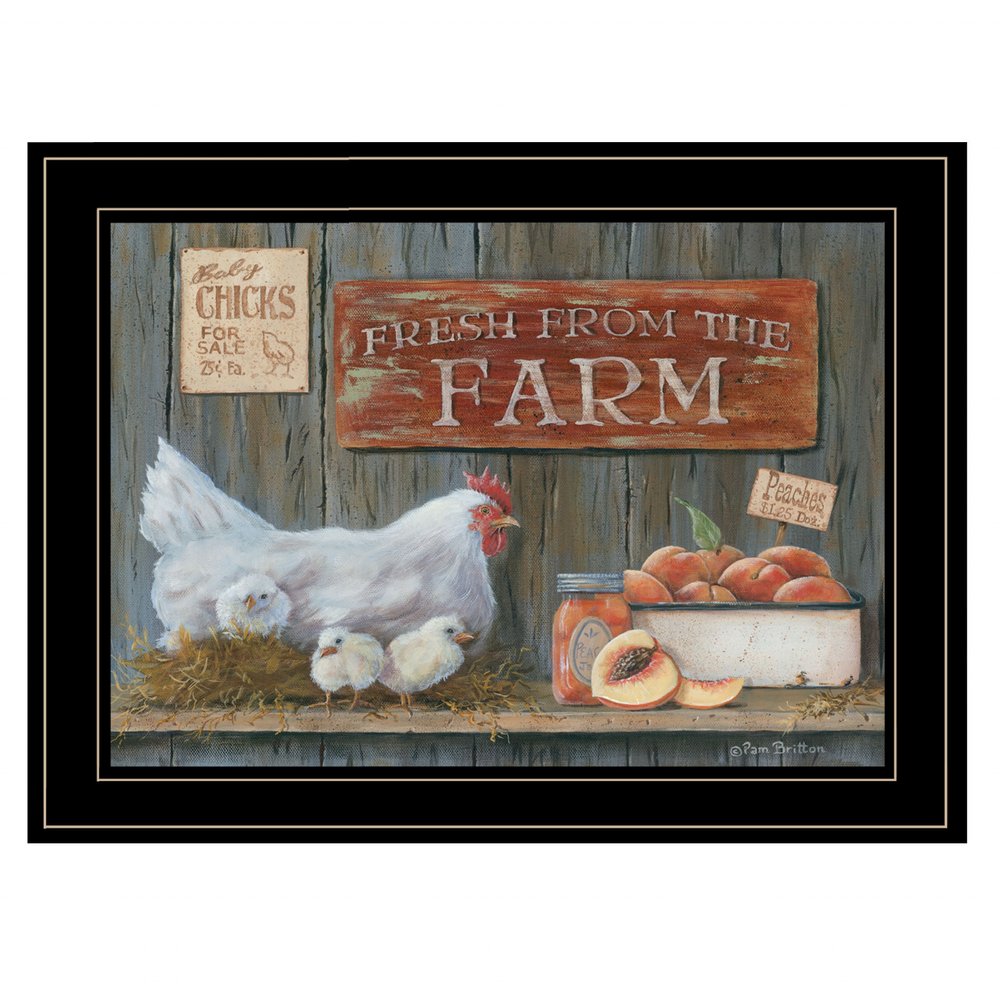 Fresh from the Farm 3 Black Framed Print Wall Art HomeRoots