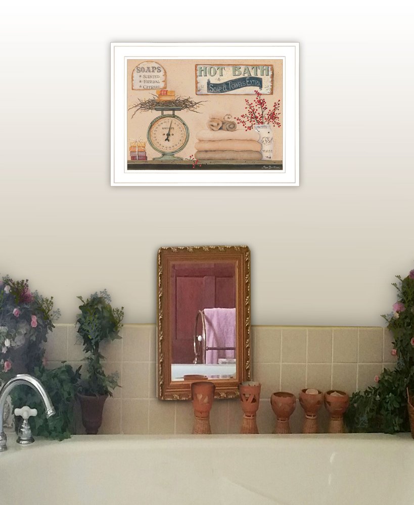 Hot Bath 16 White Framed Print Bathroom Wall Art HomeRoots