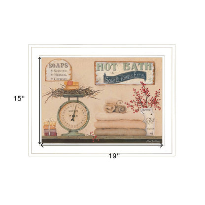 Hot Bath 16 White Framed Print Bathroom Wall Art HomeRoots