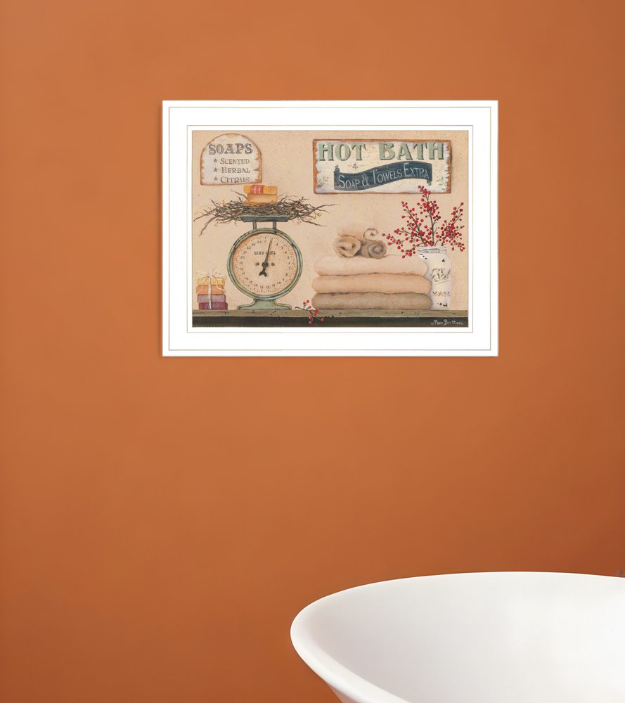 Hot Bath 16 White Framed Print Bathroom Wall Art HomeRoots