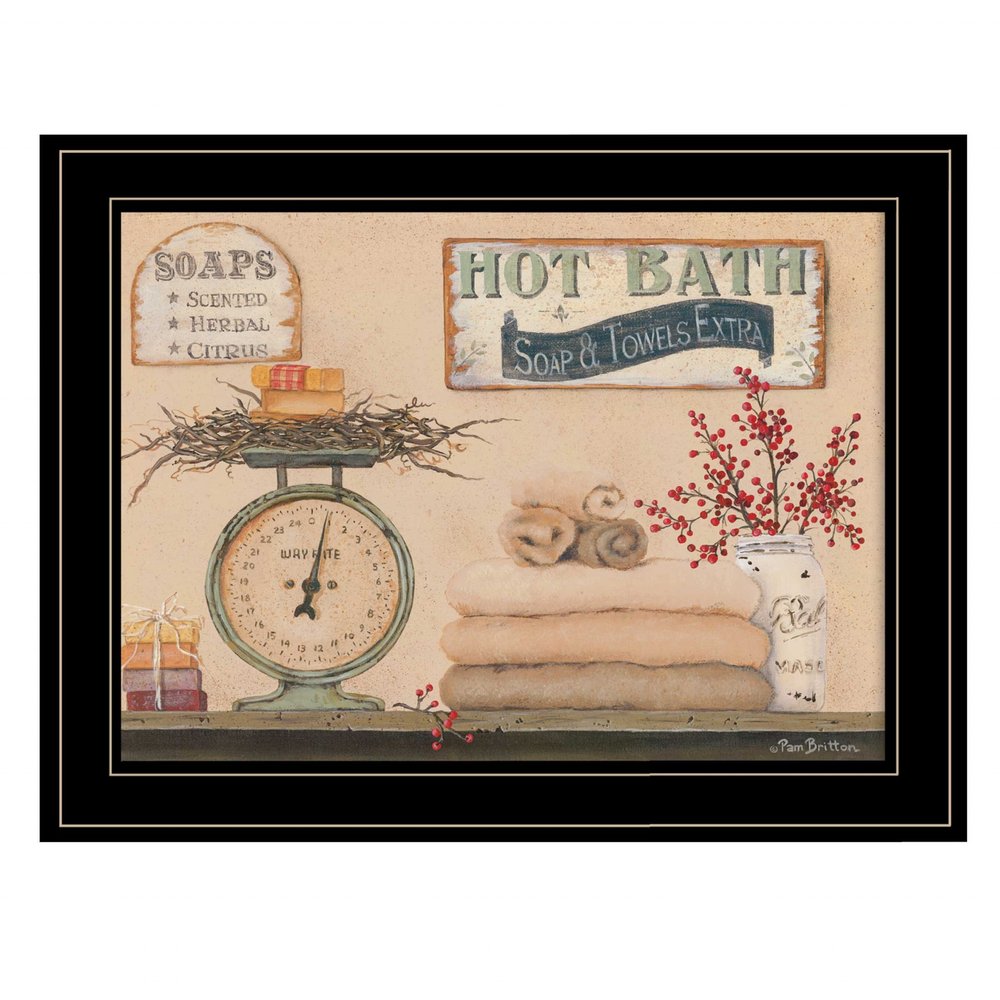 Hot Bath 17 Black Framed Print Bathroom Wall Art HomeRoots