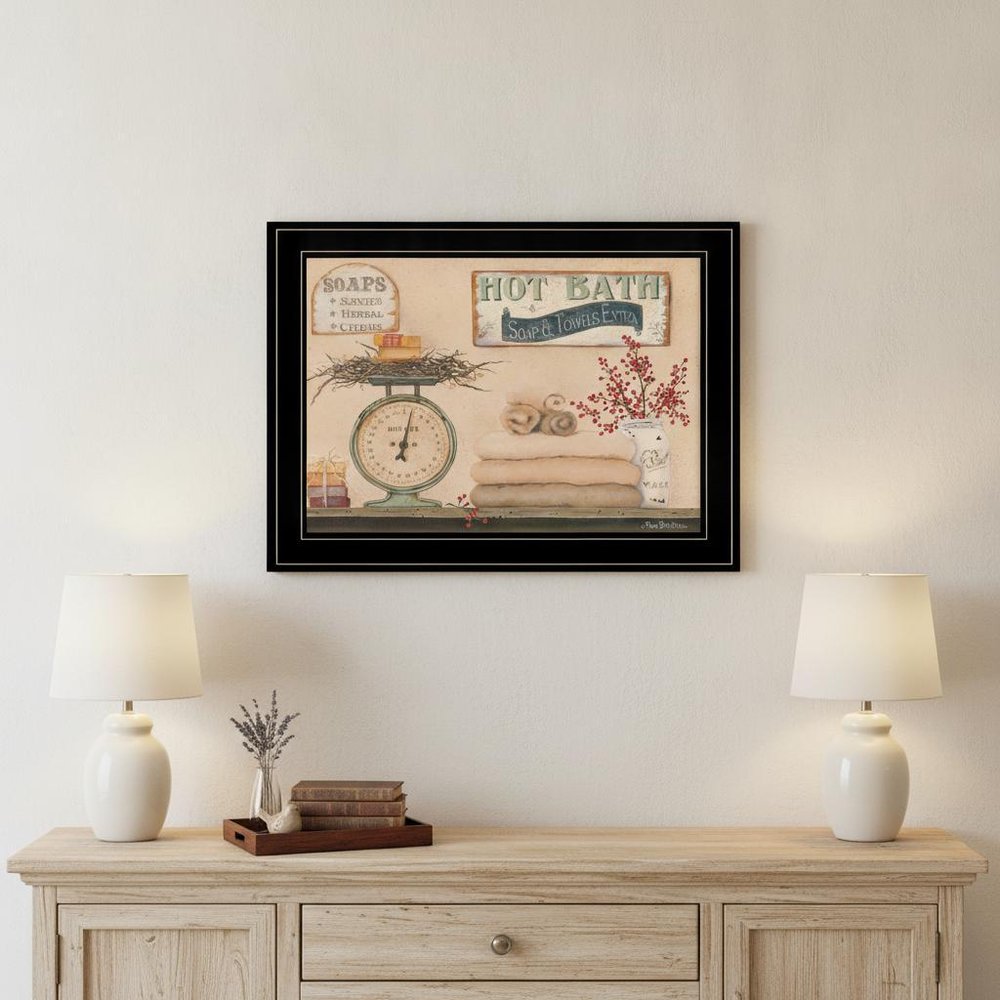Hot Bath 17 Black Framed Print Bathroom Wall Art HomeRoots