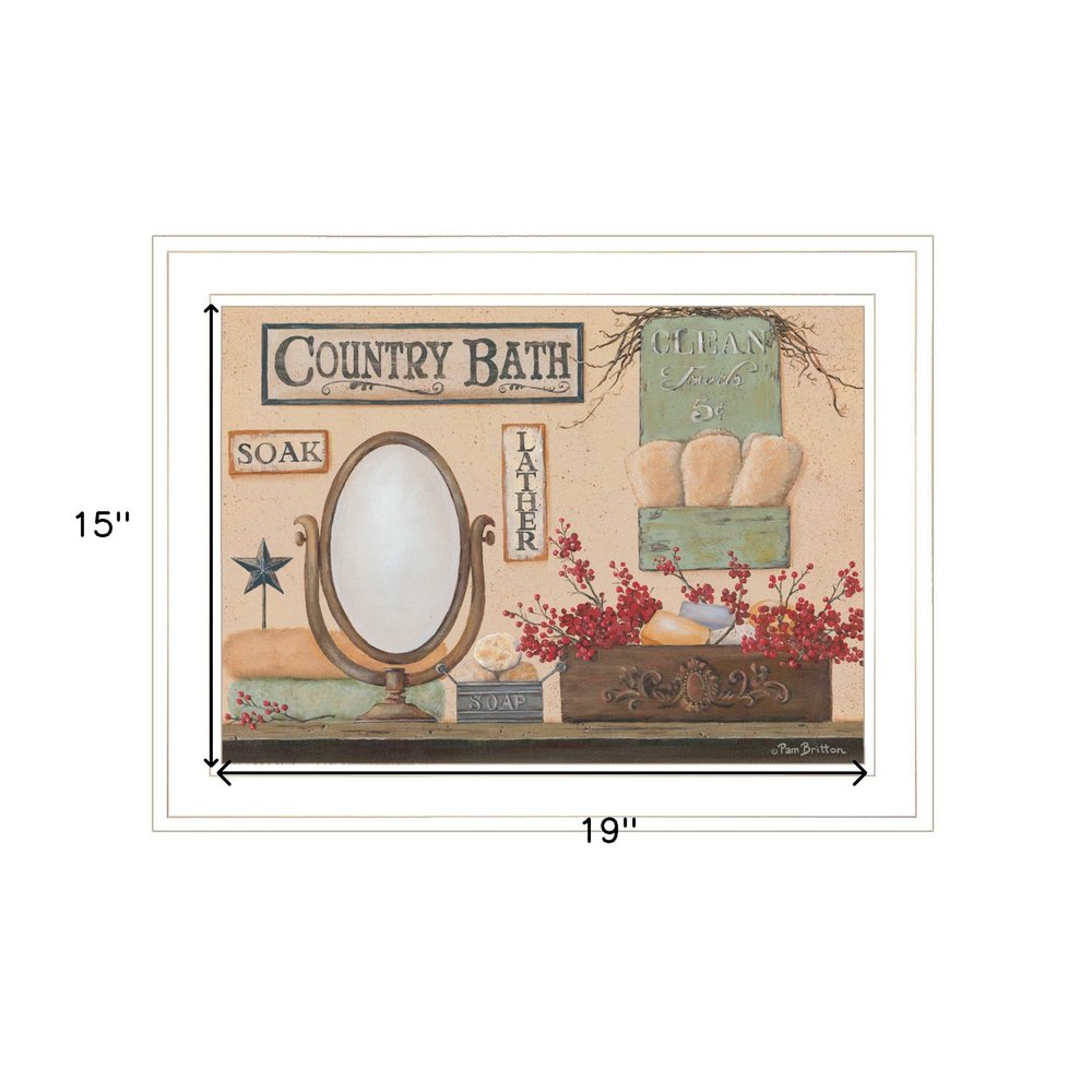 Country Bath 11 White Framed Print Bathroom Wall Art HomeRoots