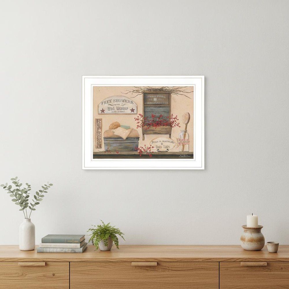 Free Showers 2 White Framed Print Bathroom Wall Art HomeRoots