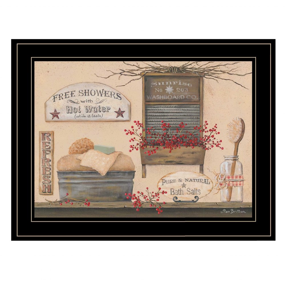 Free Showers 3 Black Framed Print Bathroom Wall Art HomeRoots