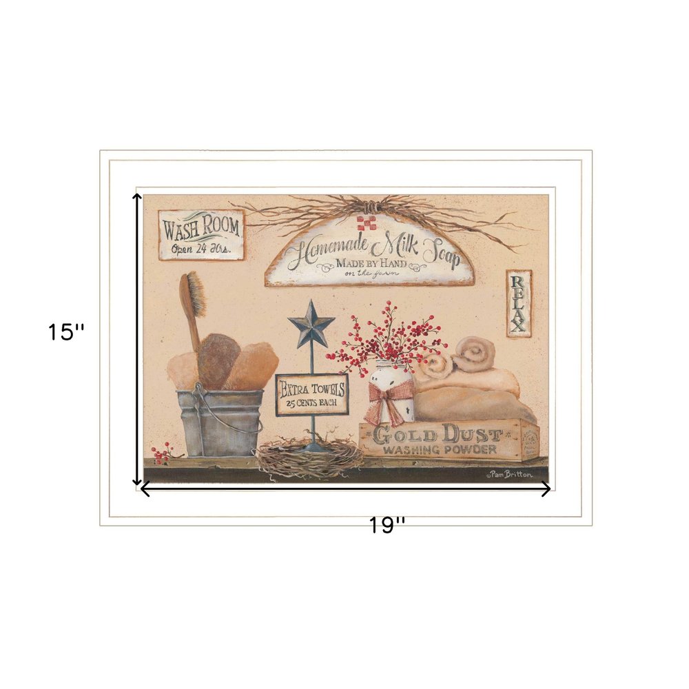 Wash Room 2 White Framed Print Bathroom Wall Art HomeRoots