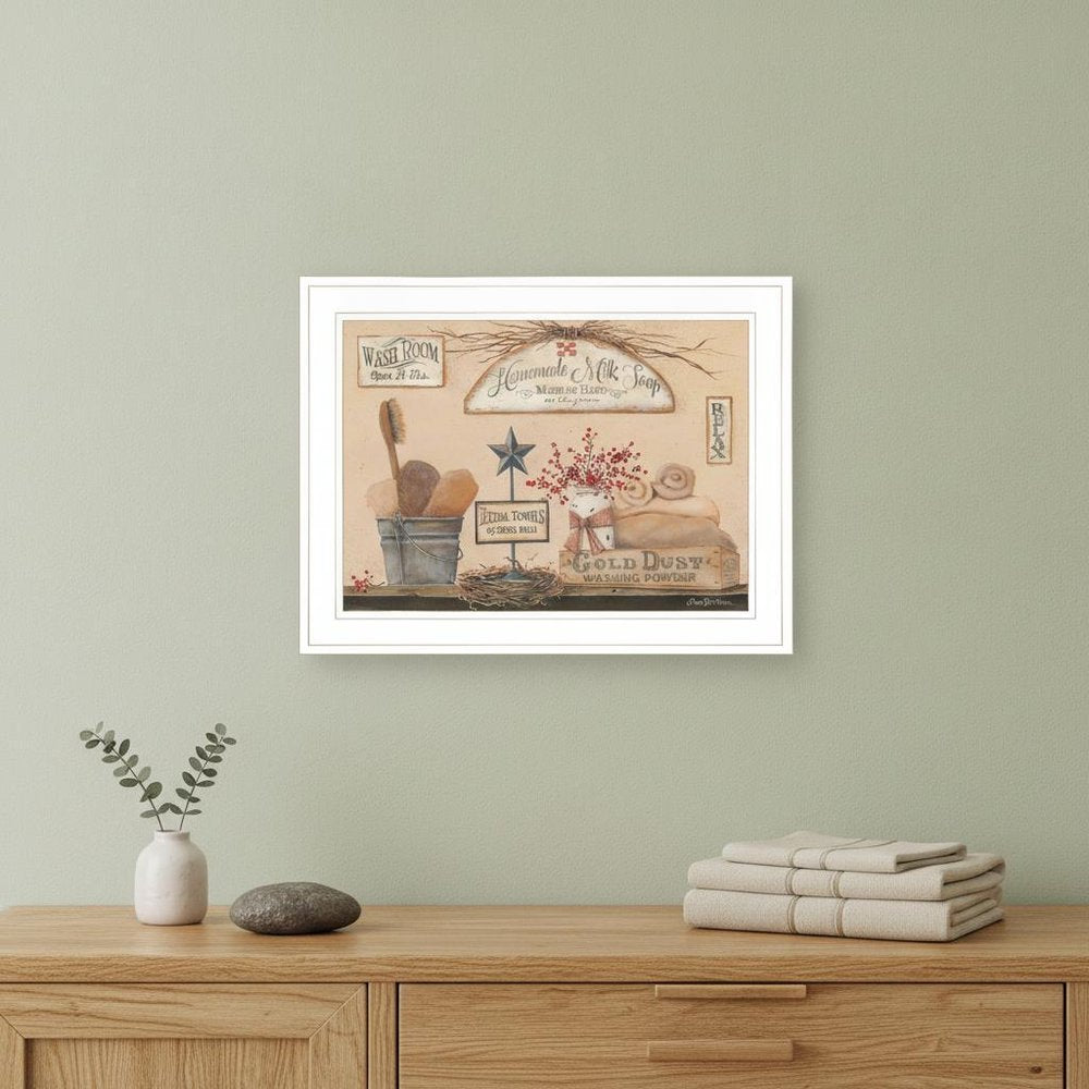 Wash Room 2 White Framed Print Bathroom Wall Art HomeRoots