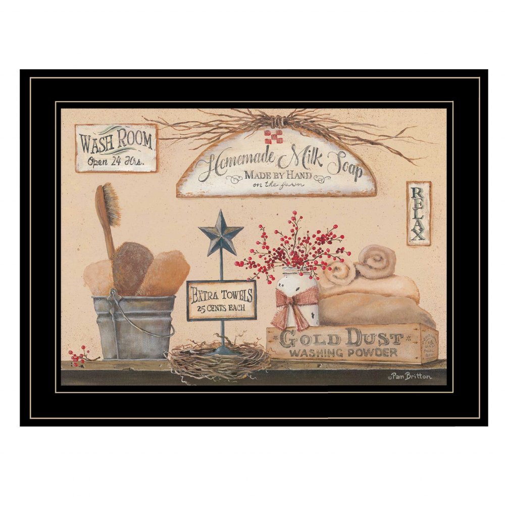 Wash Room 3 Black Framed Print Bathroom Wall Art HomeRoots