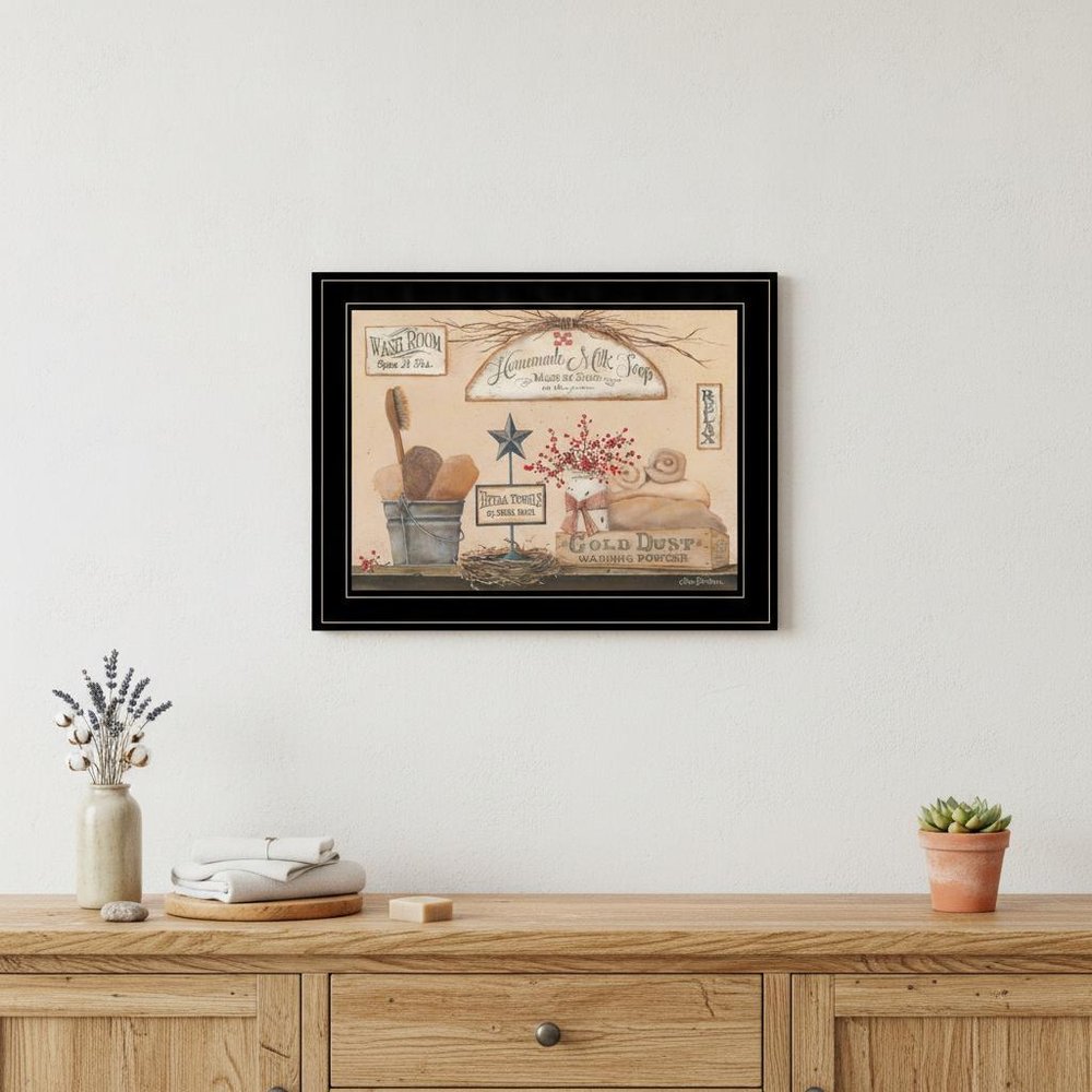 Wash Room 3 Black Framed Print Bathroom Wall Art HomeRoots