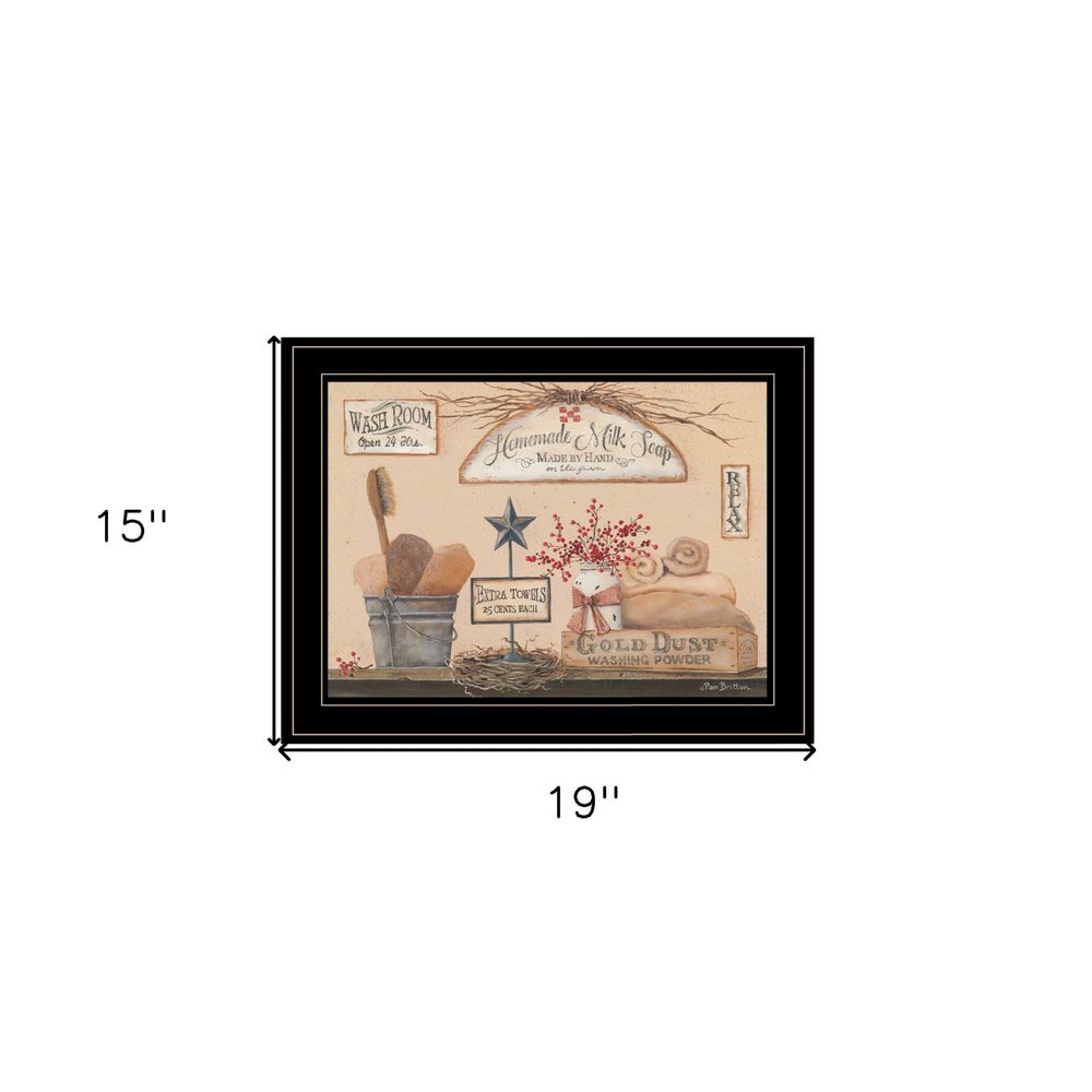 Wash Room 3 Black Framed Print Bathroom Wall Art HomeRoots