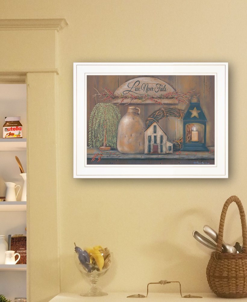 Love Never Fails 5 White Framed Print Wall Art HomeRoots