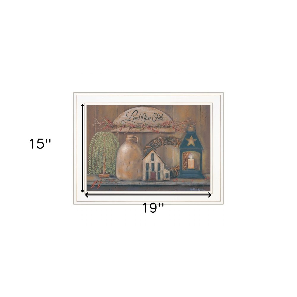 Love Never Fails 5 White Framed Print Wall Art HomeRoots